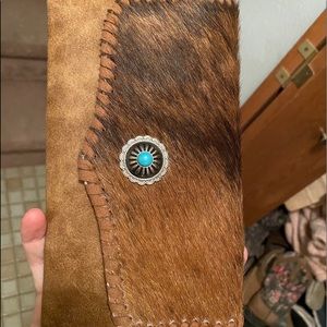 Western leather cowhide wallet